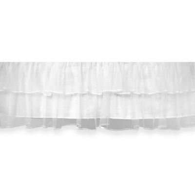 Tadpoles&trade; by Sleeping Partners Tulle Triple Layer Crib Skirt in White