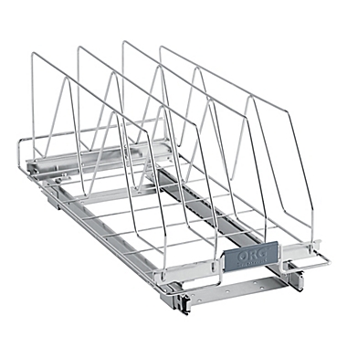 ORG&trade; Steel Sliding Cabinet Organizer in Chrome. View a larger version of this product image.