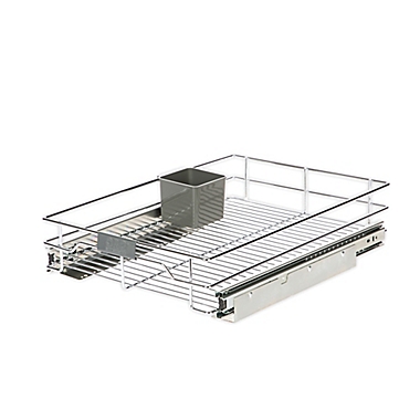 ORG&trade; Org Steel Sliding Under Cabinet Organizer in Chrome. View a larger version of this product image.