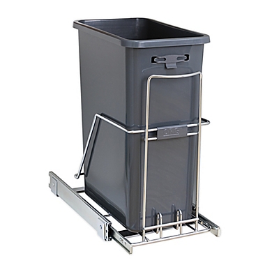 ORG&trade; Steel Under Cabinet 15.74-Inch x 10.2-Inch Trash Can in Chrome. View a larger version of this product image.