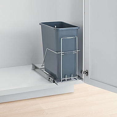 ORG&trade; Steel Under Cabinet 15.74-Inch x 10.2-Inch Trash Can in Chrome. View a larger version of this product image.