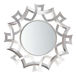 Safavieh 32-Inch Octagon Audra Sunburst Mirror in Silver