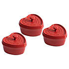 Alternate image 0 for Staub Heart Mini Cocotte in Cherry (Set of 3)