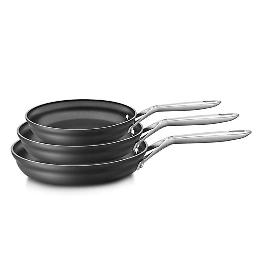 Alternate image 1 for Zwilling® J.A. Henckels Motion Nonstick Hard-Anodized 3-Piece Fry Pan Set in Grey