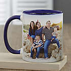 Alternate image 0 for Family Photo Personalized 11 oz. Coffee Mug in Blue