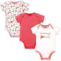 Hudson Baby® 3-Pack Mommy's Mini Short Sleeve Bodysuits in Pink