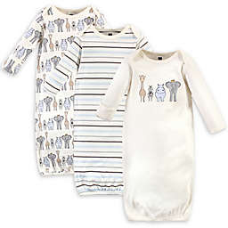 Hudson Baby® Newborn 3-Pack Safari Nightgowns