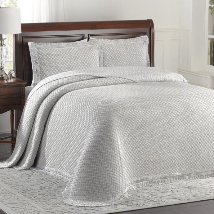 Woven Jacquard Bedspread in Grey Bed Bath and Beyond Canada