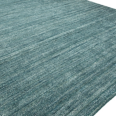 Terra Cerulean Heather 2&#39; x 3&#39; Hand Knotted Accent Rug in Blue. View a larger version of this product image.