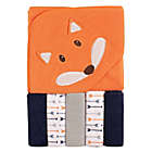 Alternate image 0 for Luvable Friends Hooded Towel & Washcloth, Fox 5pk