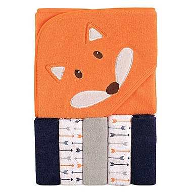 Luvable Friends Hooded Towel & Washcloth, Fox 5pk. View a larger version of this product image.
