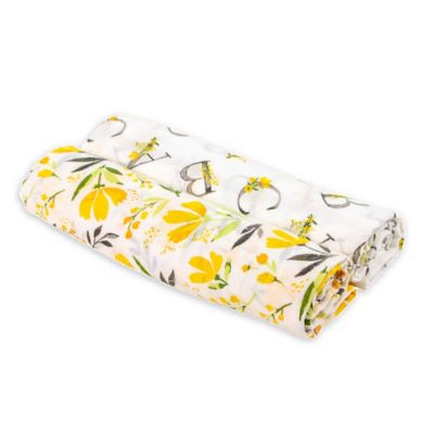 yellow muslin blanket