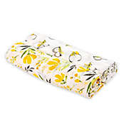 Bebe au Lait&reg; 2-Pack Royal Garden and Alphabet Muslin Swaddle Blankets in White/Yellow