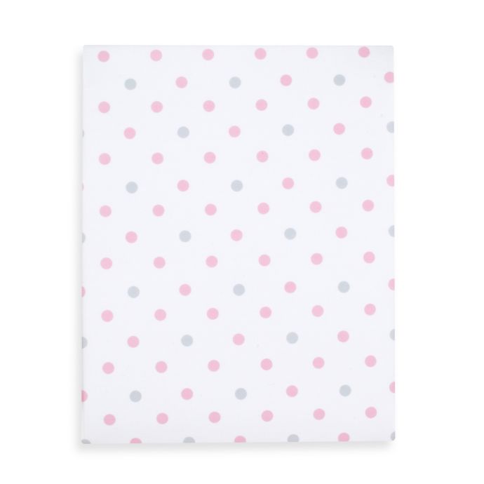 Just Born Hattie Ellie Crib Sheet In Pink Grey Dots Buybuy Baby