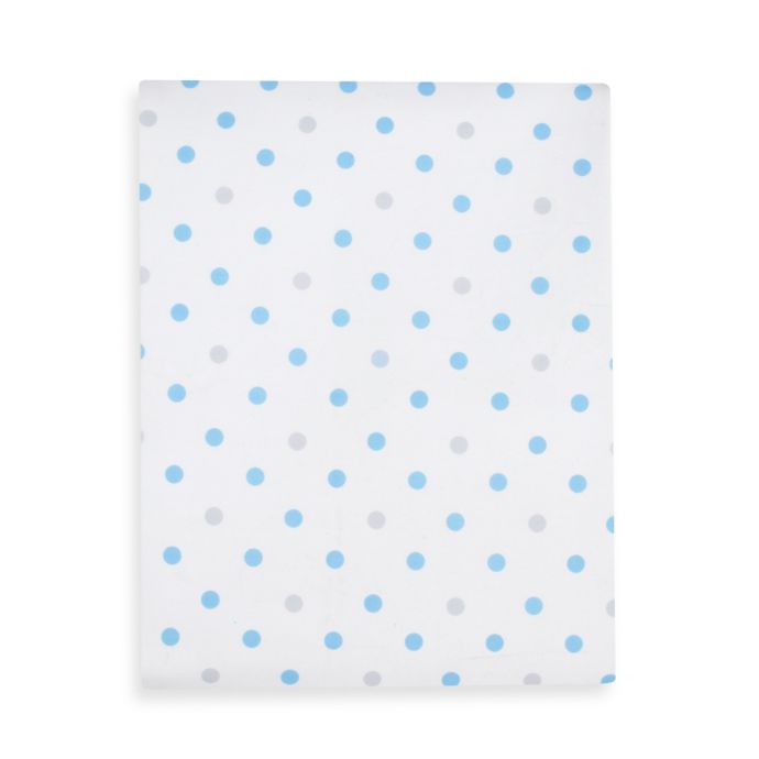 Just Born Hattie Ellie Crib Sheet In Blue Grey Dots Bed Bath