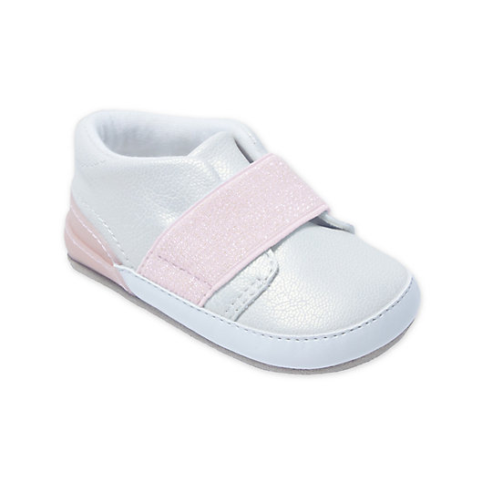 Alternate image 1 for ro+me by Robeez® Size 6-12M Haley Casual Sneaker in Pink/White