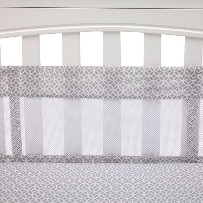 Wendy Bellissimo Mix Match Secure Me Mesh Crib Liner In Grey