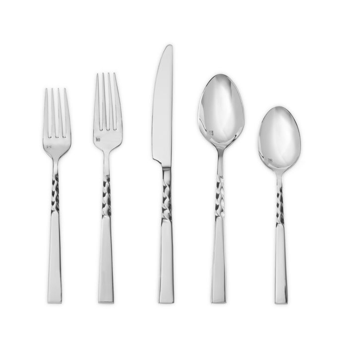 Fortessa® Wrought 20Piece Stainless Steel Flatware Set Bed Bath and