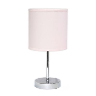 Chrome With Blush Pink Fabric Shade, Studio 3b Floor Lamp Replacement Shades