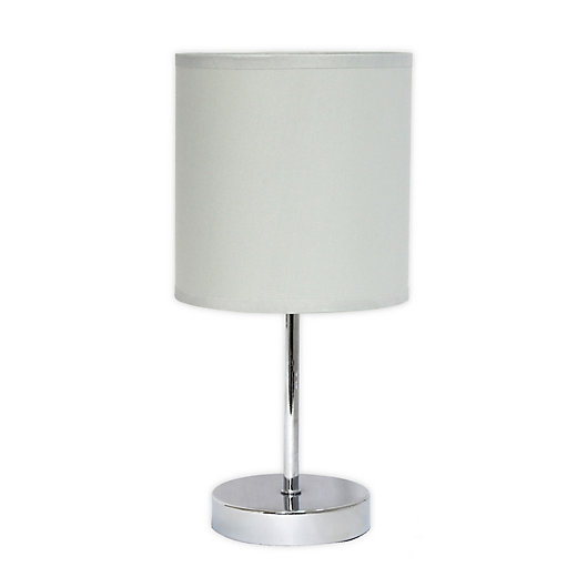 Alternate image 1 for Mini Table Lamp in Chrome with Fabric Shade