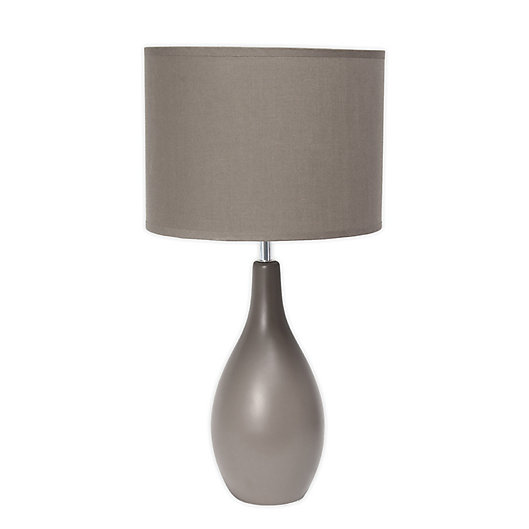 Simple Designs Bowling Pin Table Lamp, Audrey Woven Shade Table Lamp