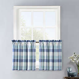 Colordrift Lloyd Stitch 2-Pack Window Curtain Tiers in Blue