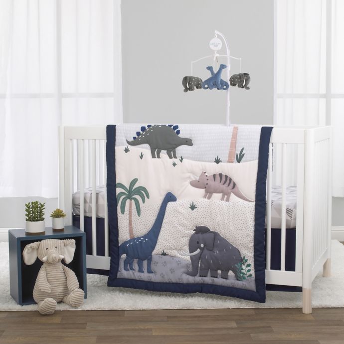 Little Love By Nojo Modern Roaming Woolly Mammoth Crib Bedding