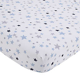 Little Love by NoJo® Shine On My Love Celestial Fitted Crib Sheet in Navy