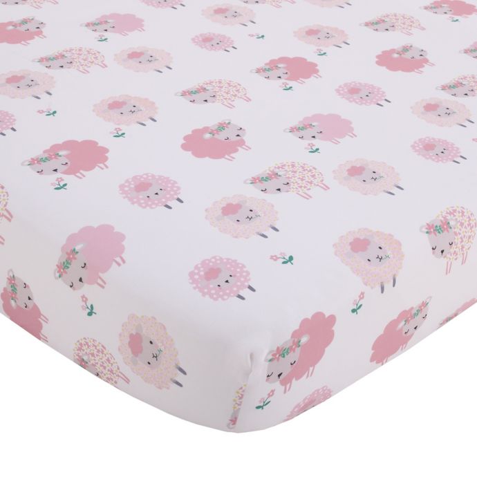 Little Love By Nojo Farm Chic Fitted Crib Sheet In Pink Buybuy Baby