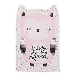 Little Love by NoJo Owl Shaped Polyester Baby Blanket in Pink