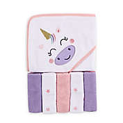 Luvable Friends&reg; 6-Piece Unicorn Hooded Towel and Washcloth Set in Pink
