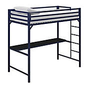 Miles Metal Twin Loft Bed with Desk