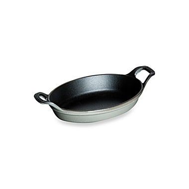 Staub 1-Quart Oval Roasting Dish in Graphite. View a larger version of this product image.