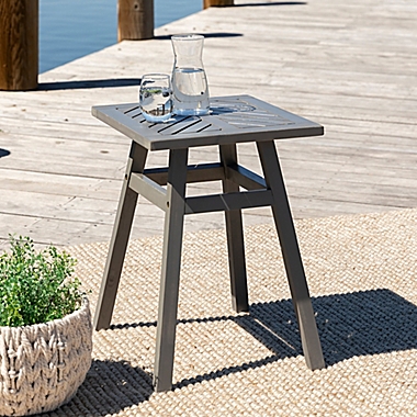 Forest Gate Olive 3-Piece Acacia Outdoor Chat Set in Grey Wash. View a larger version of this product image.