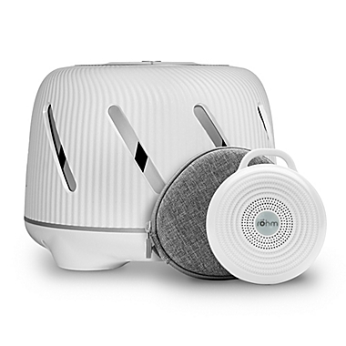 Yogasleep&trade; Dohm Connect &amp; Rohm Travel Bundle in White/Grey. View a larger version of this product image.