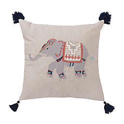 Levtex Home Saida Elephant Square Throw Pillow in Grey