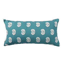 Levtex Home Analise Block Paisley Oblong Throw Pillow in Teal/Cream