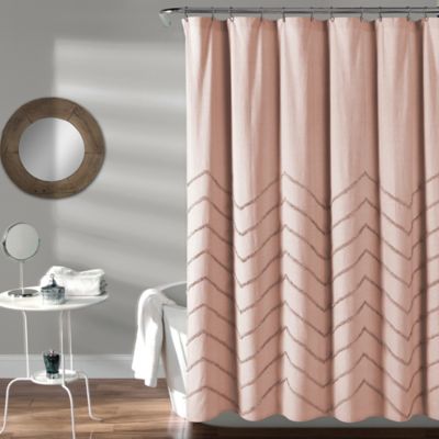 chevron shower curtain set