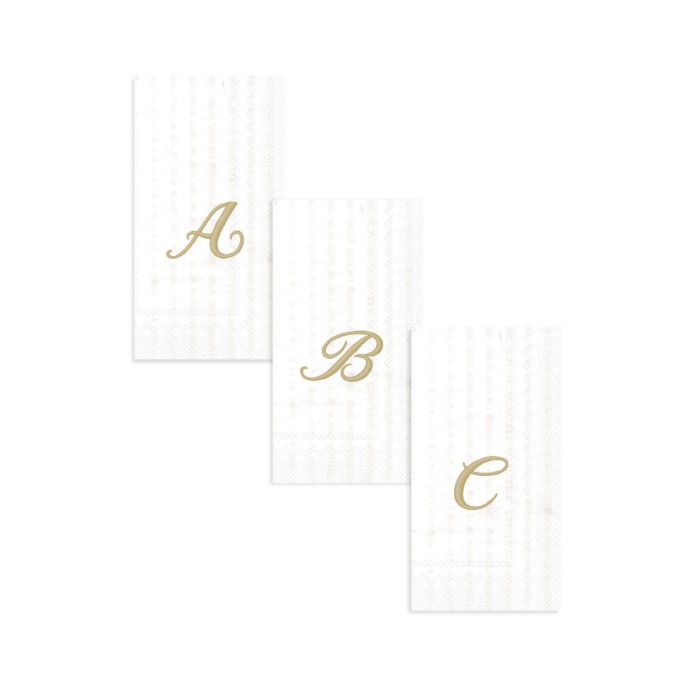 Paper Monogram Guest Towels (16Pack) Bed Bath and Beyond Canada