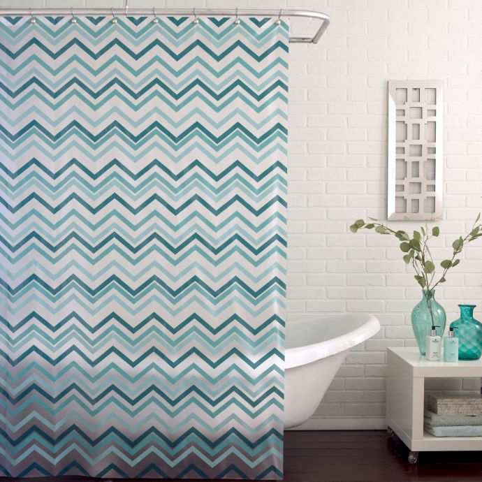 Ziggy Peva Shower Curtain in Teal Bed Bath and Beyond Canada