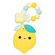 Loulou Lollipop&reg; Lemon Teething Ring with Clip in Yellow