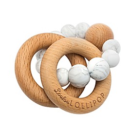 Loulou LOLLIPOP Silicone and Wood Bubble Teething Ring