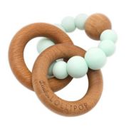 Loulou LOLLIPOP Silicone and Wood Bubble Teething Ring