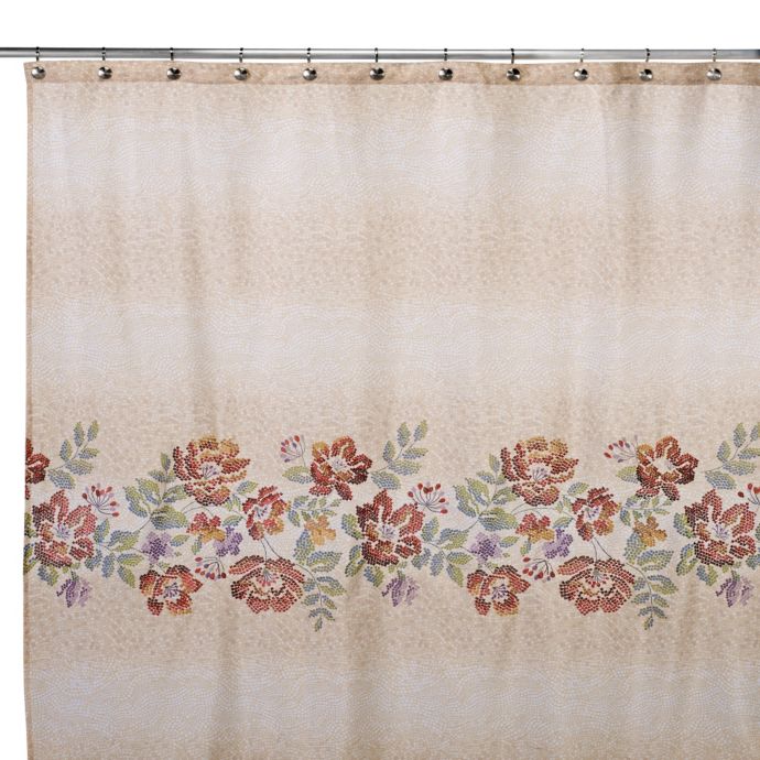 Croscill Mosaic 70 Inch L X 72 Inch W Floral Shower Curtain Bed