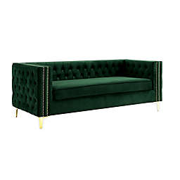 Clarinda Velvet Sofa, Purple