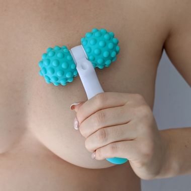 LaVie&trade; Lactation Massage Roller in Teal. View a larger version of this product image.