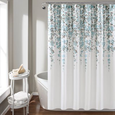 Lush Decor 72-Inch x 72-Inch Weeping Flower Shower Curtain