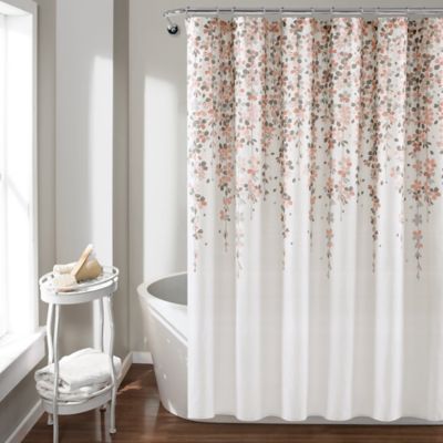 Details about   QiyI Flower Shower Curtain Set with Hooks Pink Fabric Bathroom Bathtub Accessori 