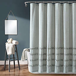 Lush Decor 72-Inch x 72-Inch Vintage Stripe Shower Curtain in Denim