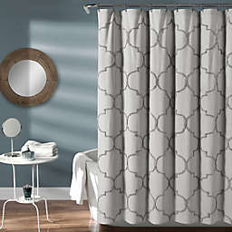 Lush Décor 72-Inch x 72-Inch Avon Chenille Trellis Shower Curtain in Grey